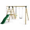 Plum® Meerkat Wooden Swing Set - Outdoor Hideaway - Plum - Swing Sets
