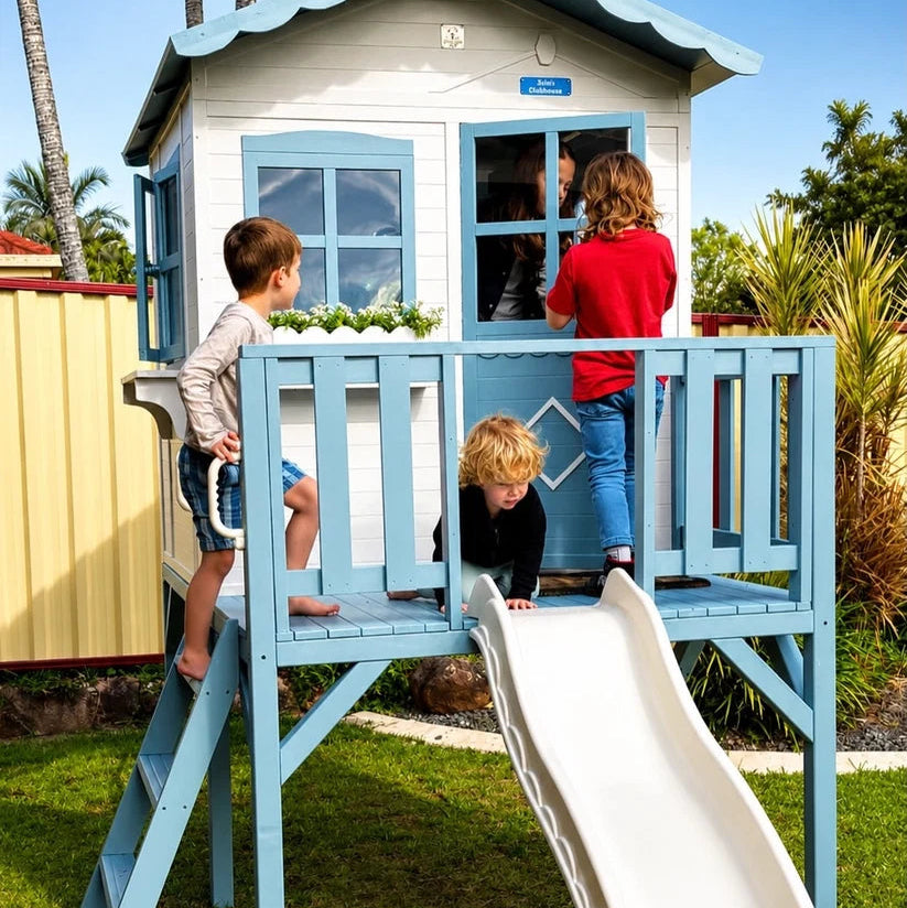 Raised Herbie Cubby House with Slide