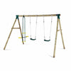 Plum® Colobus Wooden Swing Set - Outdoor Hideaway - Plum - Swing Sets